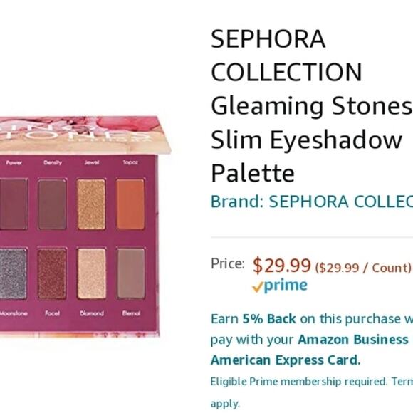 GLEAMING STONES PREMIUM EYESHADOW PALETTE SEPHORA COLLECTION SHIMMER FINISH - Picture 3 of 3